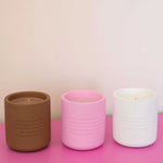 'Dance Your Way' Cement Candle | Orange Blossom & Mineral Amber | Pink