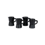 Moka Ceramic Espresso Coffee Cups | Black | Set of 4