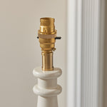 Myrtle Spindle Table Lamp Base | Almond White
