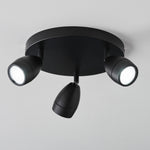 Porto Triple Bathroom Ceiling Light | Black
