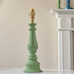 Myrtle Spindle Table Lamp Base | Cotswold Green