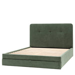 Marlowe Fabric 2 Drawer Bed Frame | Green
