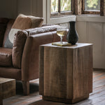 Iowa Rustic Mango Wood Side Table | Natural