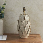 Layered Leaf Table Lamp Base | Ivory | Large