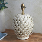 Layered Leaf Table Lamp Base | Ivory | Small