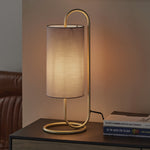 Klip Floating Cylinder Table Lamp | Antique Brass/Grey