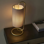 Klip Floating Cylinder Table Lamp | Antique Brass/Grey