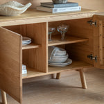 Madrid Mid-Century Scandi 2 Door Sideboard | Natural Oak