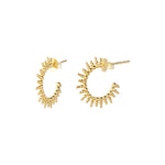 Beaded Hoop Earrings | Valeria | Sterling Silver & Gold Plated
