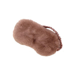 Faux Fur Satin Lined Eye Mask | Dusky Pink