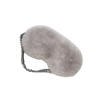 Faux Fur Satin Lined Eye Mask | Pale Grey