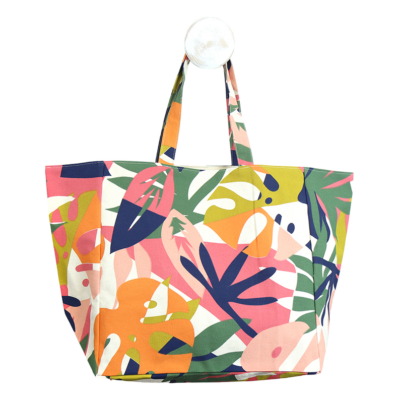 Floral Print Canvas Bag | Multicolour