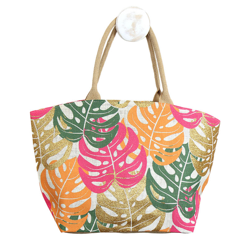 Monstera Print Shopper Bag | Multicolour