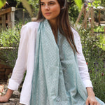 Silver Foil Speckled Scarf | Mint