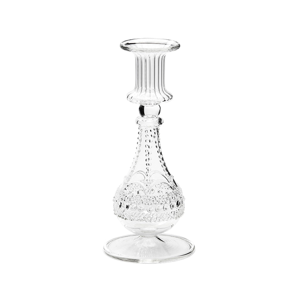 Anna + Nina Bounty Taper Candle Holder Glass (19cm) About Living