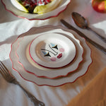 Carmine Scalloped Dinner Plate