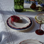 Carmine Scalloped Dinner Plate