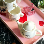 Ceramic 'Oh My! Tea Time' Teapot | Alice in Wonderland Collection | 500ml