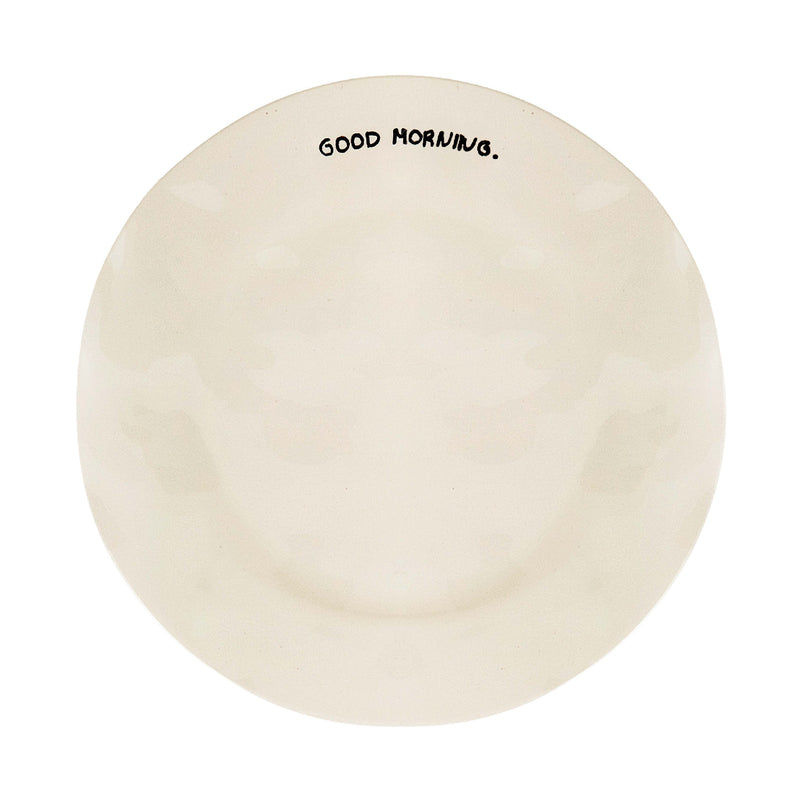 'Good Morning' Breakfast Plate | White