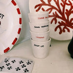 'I Know' Ceramic Espresso Cup | White
