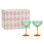 Jazzy Arancia Optic Champagne Glasses | 16cm | Set of 2