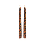 Leopard Print Taper Candles | Set of 2