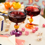 Paradise Cocktail Glasses | Blue & Orange | Set of 2