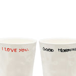 'Perfect Morning' Ceramic Coffee Cups | Set of 2