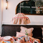 Rayure Frill Ceiling Lamp | Red & Blue | 36cm