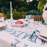 Soupe Bouillabaisse Tablecloth | White & Blue