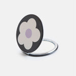 Round Floral Pocket Mirror | Charcoal