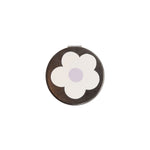 Round Floral Pocket Mirror | Charcoal