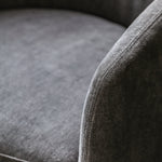 Asko Retro Armchair & Footstool | Anthracite Grey