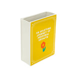 Book-Shaped Vase | 'Never Stop Growing' | Yellow