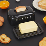 Ceramic Toaster Butter Dish | Black