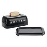Ceramic Toaster Butter Dish | Black