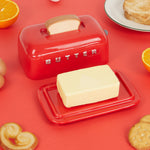 Ceramic Toaster Butter Dish | Red