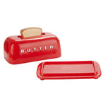 Ceramic Toaster Butter Dish | Red