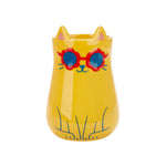 Cool Cat Vase | Yellow | 17cm