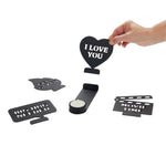 Message Tealight Holders | Black | Set of 4