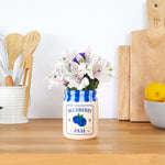 Novelty Jar Vase | Blueberry Jam | 13cm