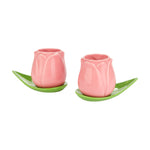 Tulip Espresso Cup & Petal Saucer | Pink | Set of 2