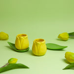 Tulip Espresso Cup & Petal Saucer | Yellow | Set of 2