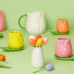 Tulip-Tipped Snack Forks in Vase | Set of 6