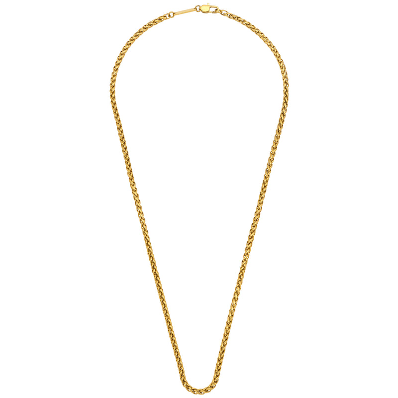 Men's Spiga Chain Necklace | Gold Plated