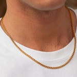 Men's Spiga Chain Necklace | Gold Plated