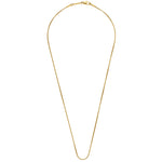 Men's Thin Box Chain Necklace | Gold Plated