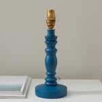 Bibury Spindle Table Lamp Base | Marlin Blue