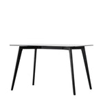 Blair Rectangular Smoked Glass Dining Table | Black Oak