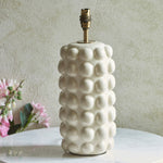 Bobble Table Lamp Base | White Crackle